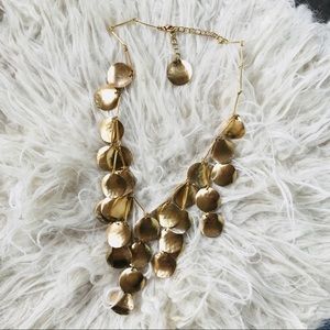 Anthropologie Gold Tiered Necklace